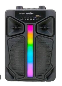 bluetooth speaker with led light and wireless microphone gts 2066