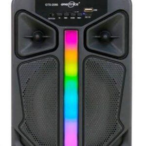 bluetooth speaker with led light and wireless microphone gts 2066